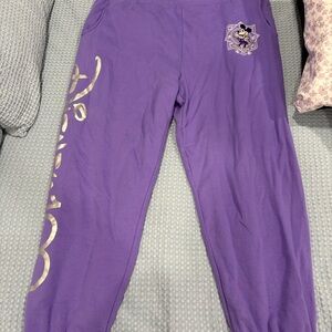 Disney 100 anniversary Purple Sweatpants with Character Graphic